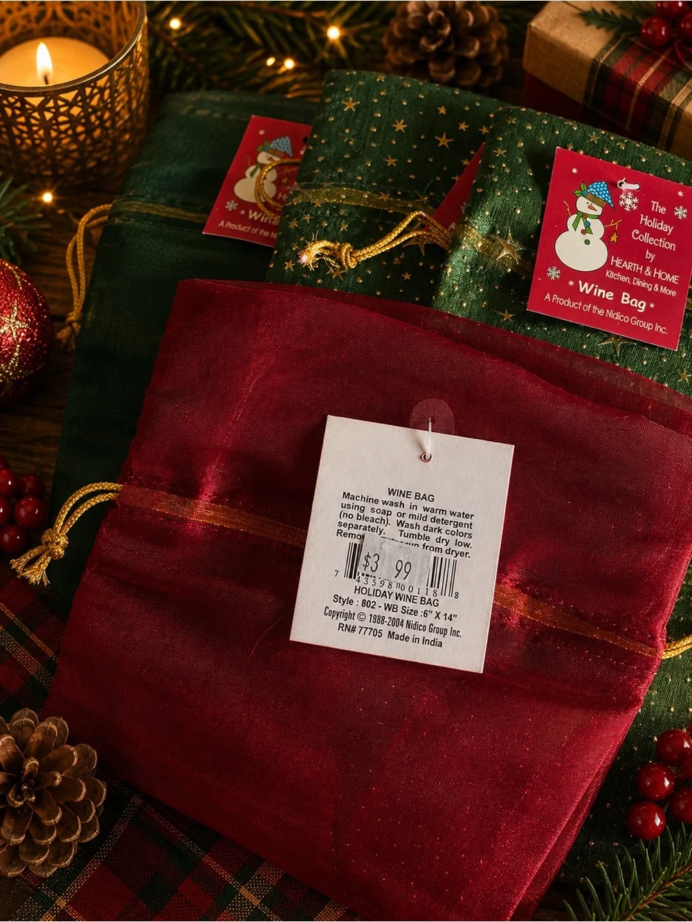 Holiday Bundle - Hearth & Home Wine Bag
